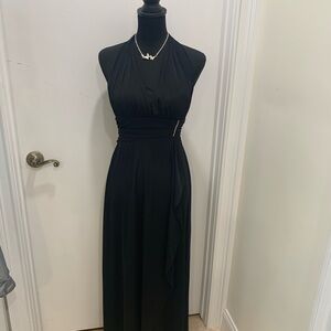 Betsy & Adam Black Asymmetrical Dress